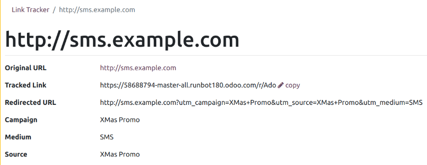 查看与特定跟踪链接相关的统计数据。